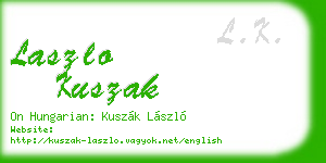 laszlo kuszak business card